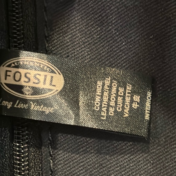 FOSSIL BUCKET HOBO TOTE Leather Tri-Color EUC & Strap Crossbody 2-Way Bag Boho - Picture 14 of 17